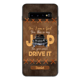 Personalized Jeep Girl Leather Print Phonecase