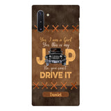 Personalized Jeep Girl Leather Print Phonecase