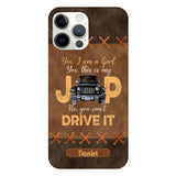 Personalized Jeep Girl Leather Print Phonecase