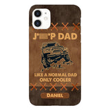 Personalized Jeep Dad Leather Print Phonecase Father's Day Gifts