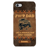 Personalized Jeep Dad Leather Print Phonecase Father's Day Gifts