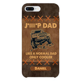 Personalized Jeep Dad Leather Print Phonecase Father's Day Gifts