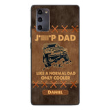 Personalized Jeep Dad Leather Print Phonecase Father's Day Gifts