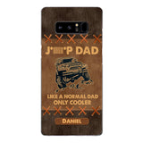 Personalized Jeep Dad Leather Print Phonecase Father's Day Gifts