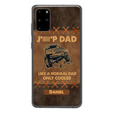 Personalized Jeep Dad Leather Print Phonecase Father's Day Gifts