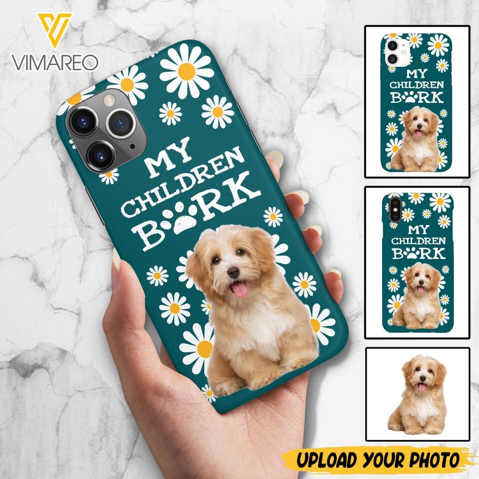 PERSONALIZED MY CHILDREN BARK DOG PHOTO PHONECASE QTTN2804