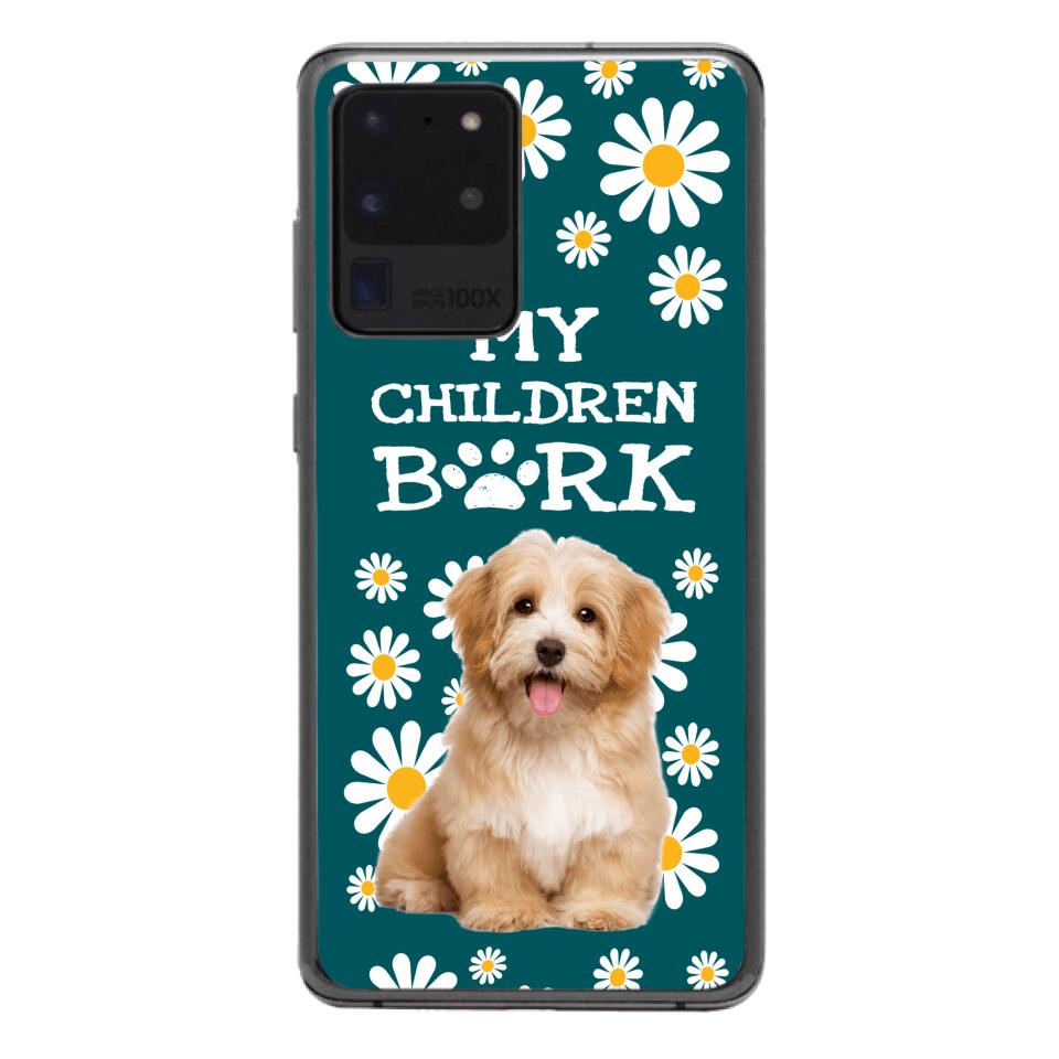 PERSONALIZED MY CHILDREN BARK DOG PHOTO PHONECASE QTTN2804