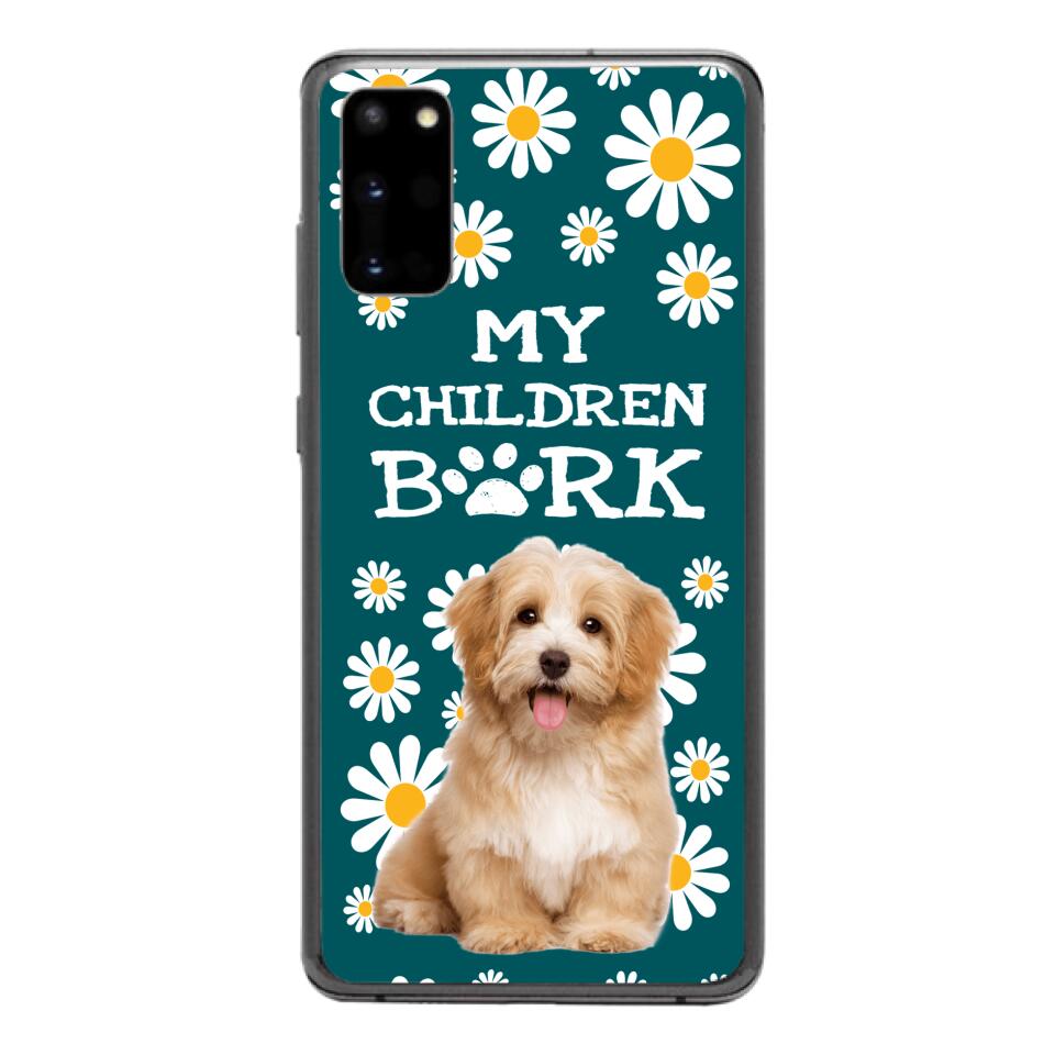 PERSONALIZED MY CHILDREN BARK DOG PHOTO PHONECASE QTTN2804