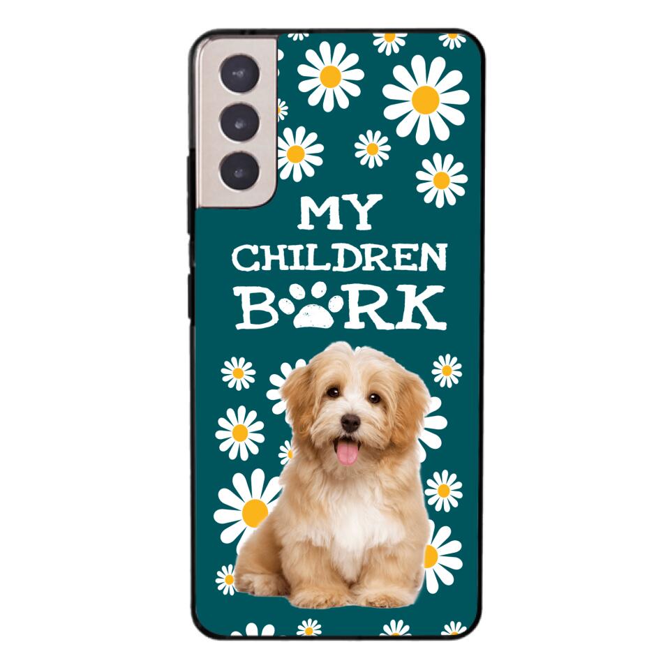 PERSONALIZED MY CHILDREN BARK DOG PHOTO PHONECASE QTTN2804