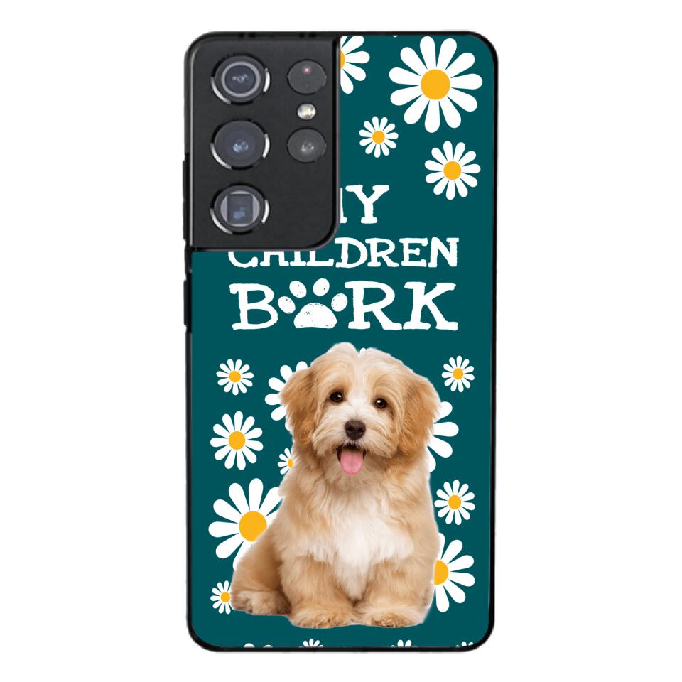 PERSONALIZED MY CHILDREN BARK DOG PHOTO PHONECASE QTTN2804