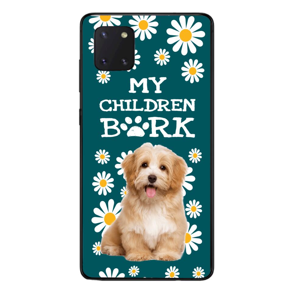 PERSONALIZED MY CHILDREN BARK DOG PHOTO PHONECASE QTTN2804
