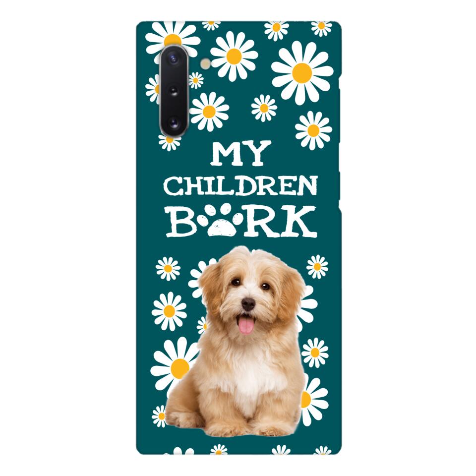 PERSONALIZED MY CHILDREN BARK DOG PHOTO PHONECASE QTTN2804