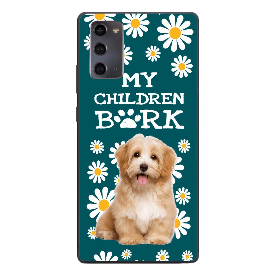PERSONALIZED MY CHILDREN BARK DOG PHOTO PHONECASE QTTN2804