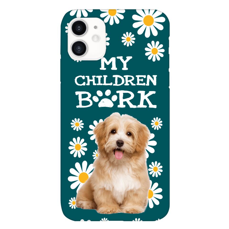 PERSONALIZED MY CHILDREN BARK DOG PHOTO PHONECASE QTTN2804