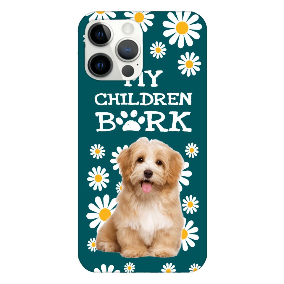 PERSONALIZED MY CHILDREN BARK DOG PHOTO PHONECASE QTTN2804