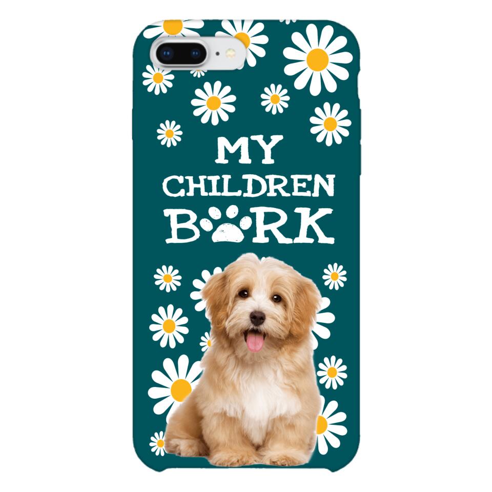 PERSONALIZED MY CHILDREN BARK DOG PHOTO PHONECASE QTTN2804
