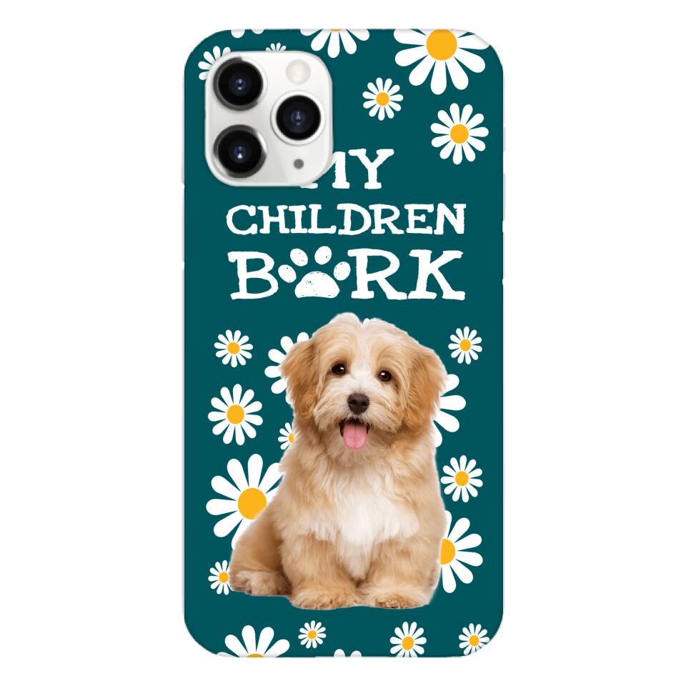 PERSONALIZED MY CHILDREN BARK DOG PHOTO PHONECASE QTTN2804