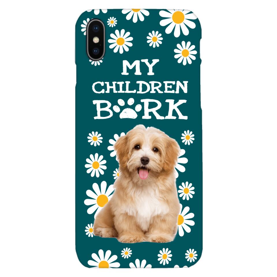 PERSONALIZED MY CHILDREN BARK DOG PHOTO PHONECASE QTTN2804