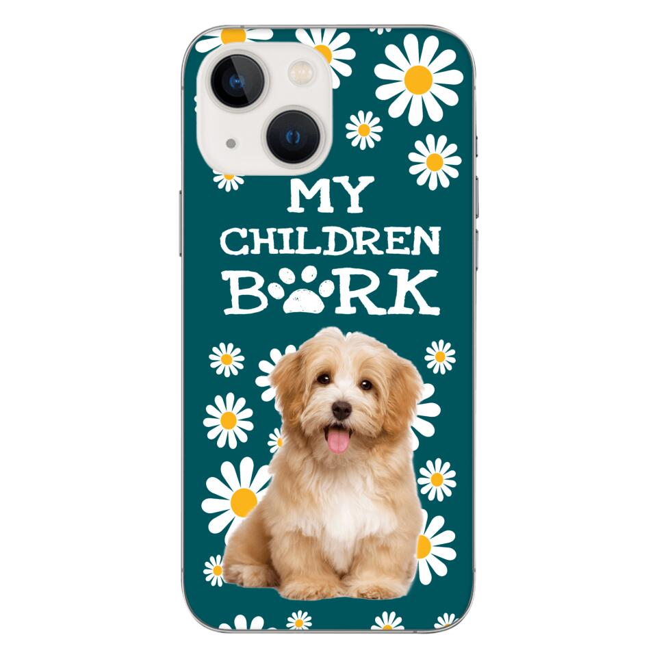 PERSONALIZED MY CHILDREN BARK DOG PHOTO PHONECASE QTTN2804