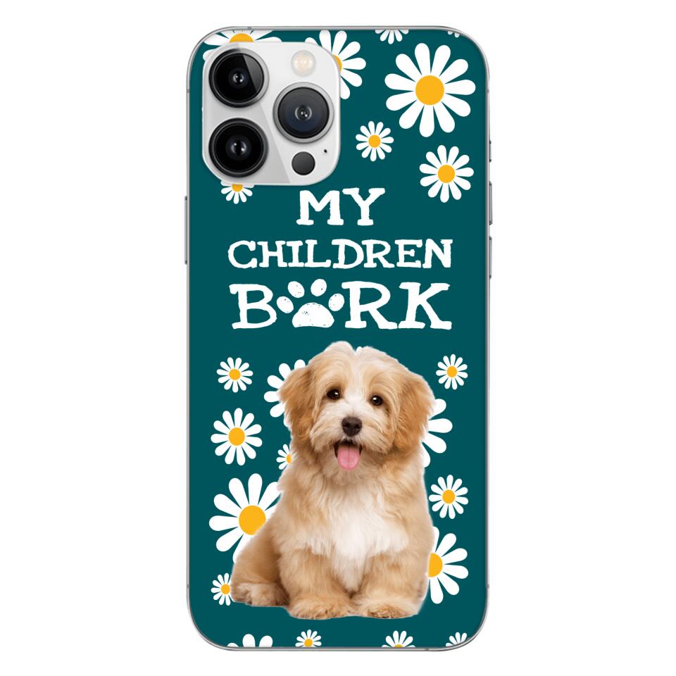 PERSONALIZED MY CHILDREN BARK DOG PHOTO PHONECASE QTTN2804