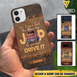 Personalized Jeep Girl Leather Print Phonecase