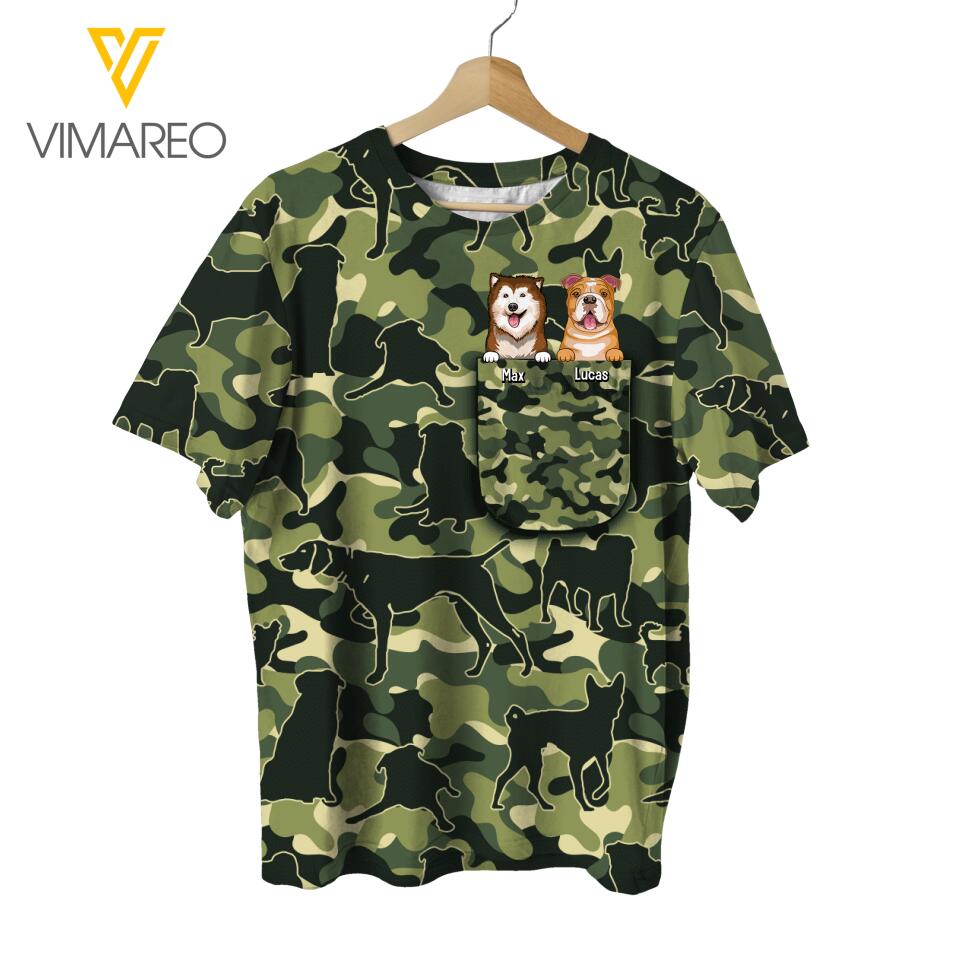 DH Personalized Dog Lover Camo Tshirt Printed HQ2904