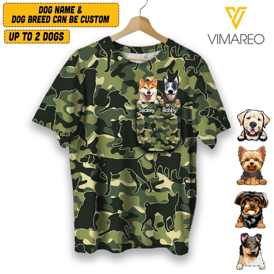 DH Personalized Dog Lover Camo Tshirt Printed HQ2904