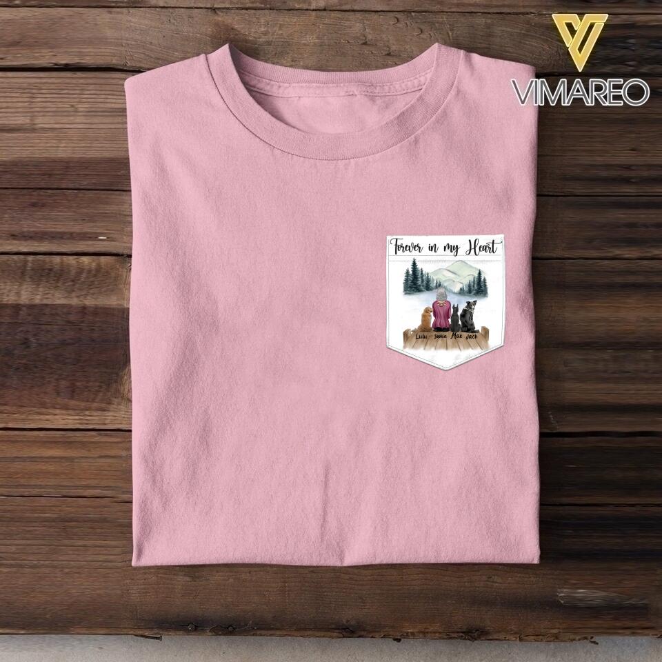 DH Personalized Girl Love Dog Tshirt Printed HC2904