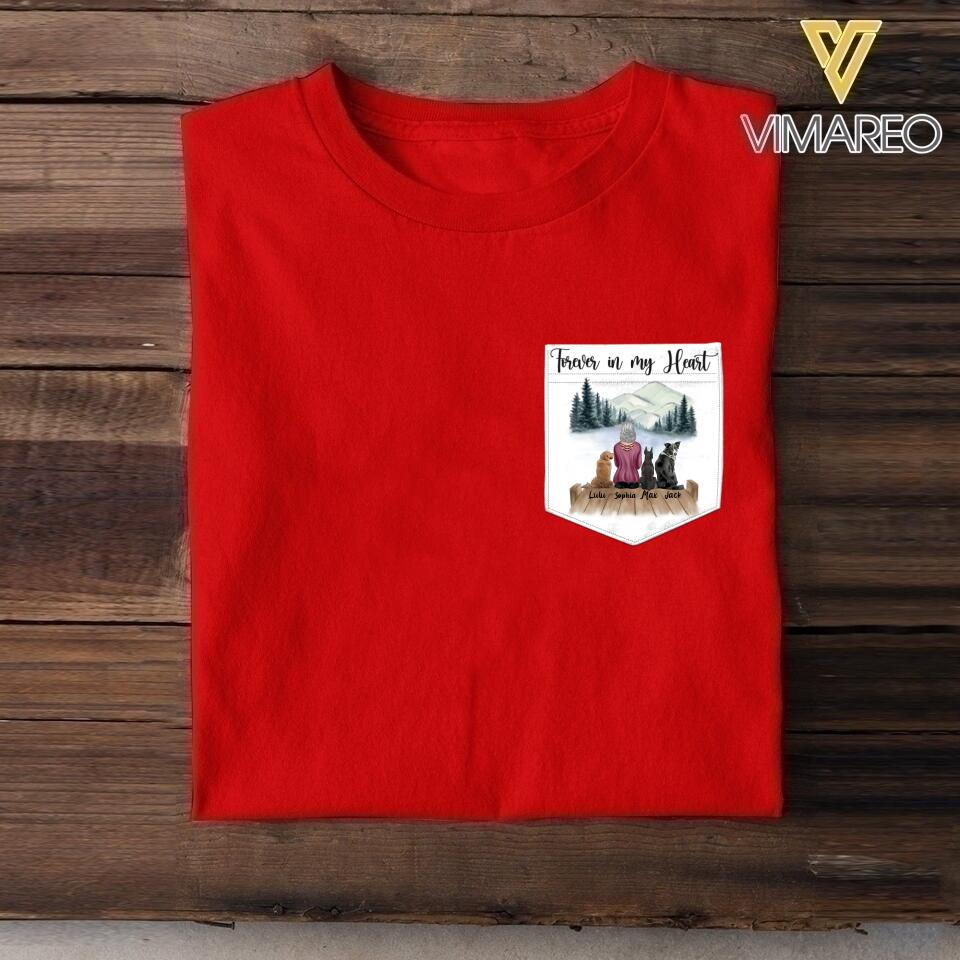 DH Personalized Girl Love Dog Tshirt Printed HC2904