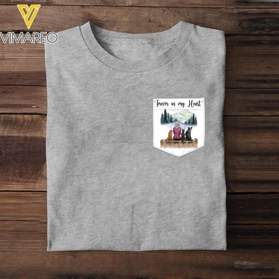 DH Personalized Girl Love Dog Tshirt Printed HC2904