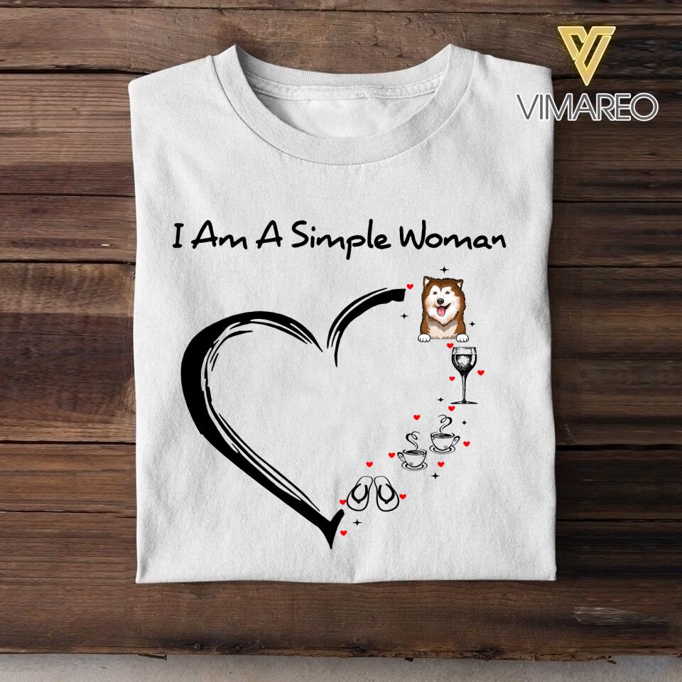 DH Personalized Girl Love Dog Tshirt Printed LN2904