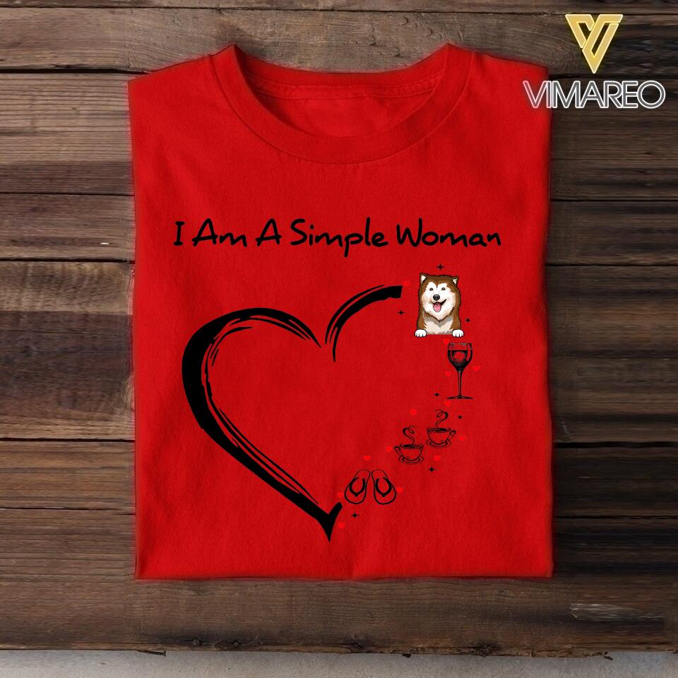 DH Personalized Girl Love Dog Tshirt Printed LN2904