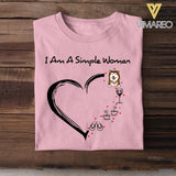 DH Personalized Girl Love Dog Tshirt Printed LN2904