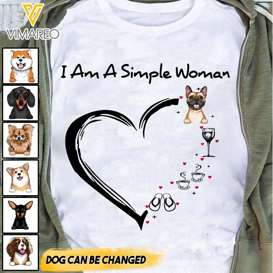 DH Personalized Girl Love Dog Tshirt Printed LN2904