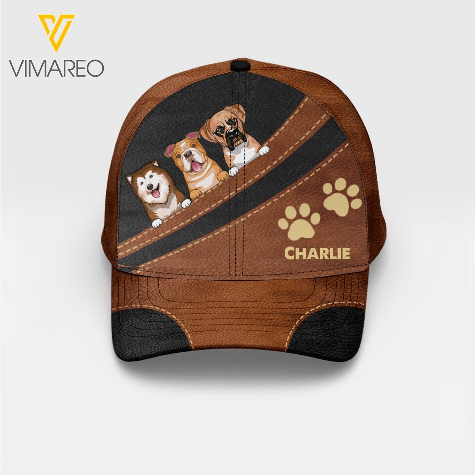 Personalized Dog Lover Peaked Cap Printed 22MAY-HC04