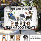 Personalized Beer And Dog Treats Metal Sign Printed 22MAY-LN04