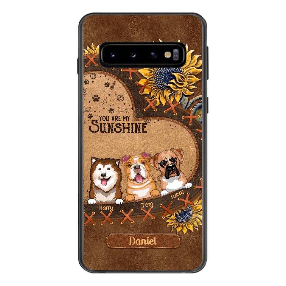 Personalized Dog Are My Sunshine Phone Case Printed 22MAY-DT05