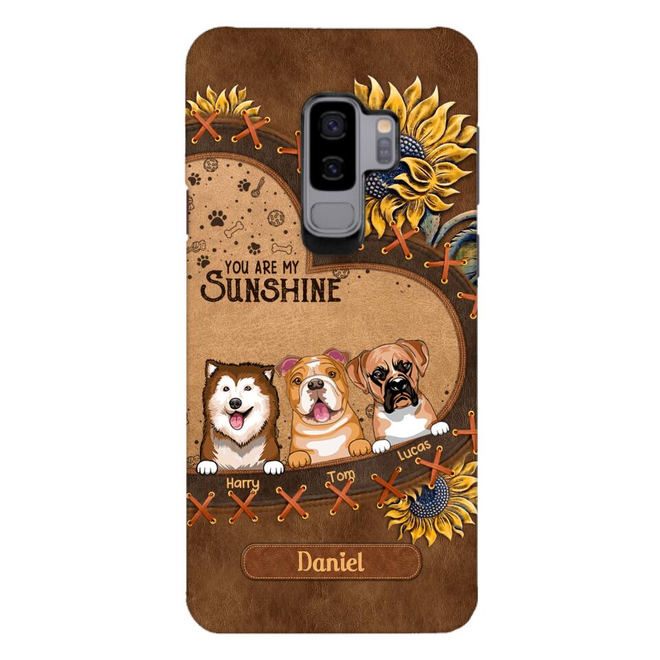 Personalized Dog Are My Sunshine Phone Case Printed 22MAY-DT05