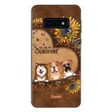 Personalized Dog Are My Sunshine Phone Case Printed 22MAY-DT05