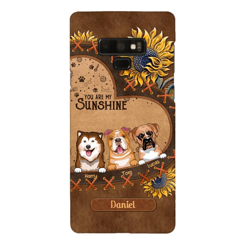 Personalized Dog Are My Sunshine Phone Case Printed 22MAY-DT05