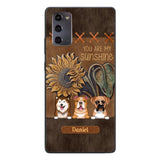 Personalized Dog Are My Sunshine Phone Case Printed 22MAY-HC05