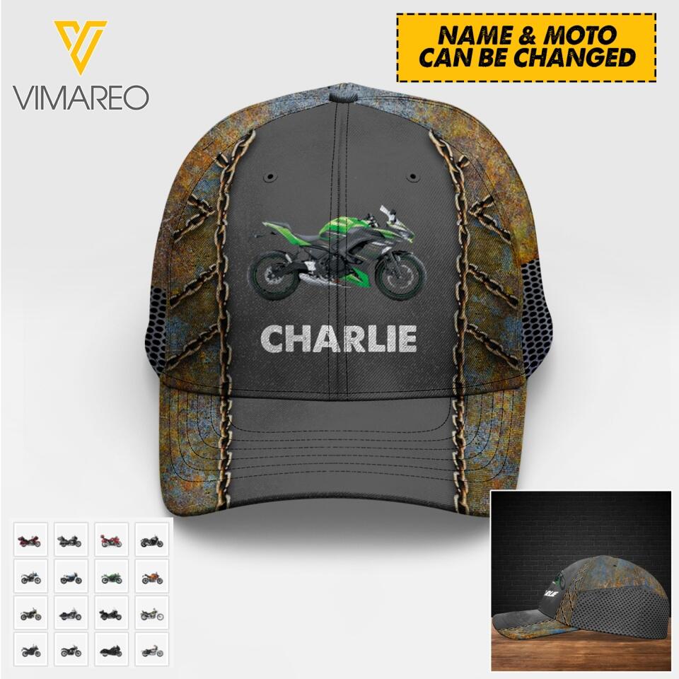 Personalized Biker Motocross Peaked Cap Printed NQHC0505