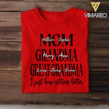DH Personalized Mom Grandma Great Grandma Tshirt Printed HQ055