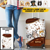 Personalized Dog Lover Luggage Cover Printed 22MAY-DT06