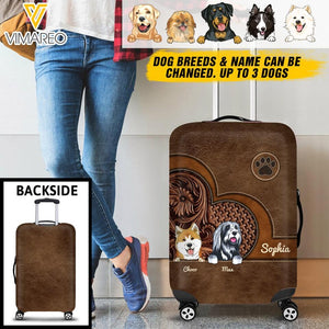 Personalized Dog Lovers Luggage Cover Printed NQDT0605