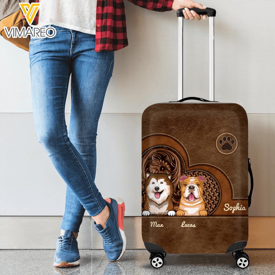 Personalized Dog Lovers Luggage Cover Printed NQDT0605