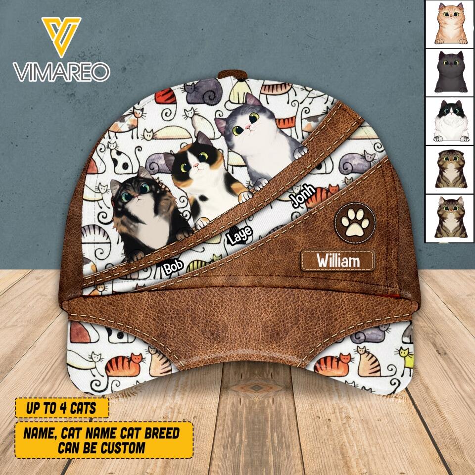 Personalized Cat Lover Peaked Cap Printed NQVQ0605