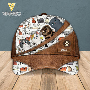 Personalized Cat Lover Peaked Cap Printed NQVQ0605