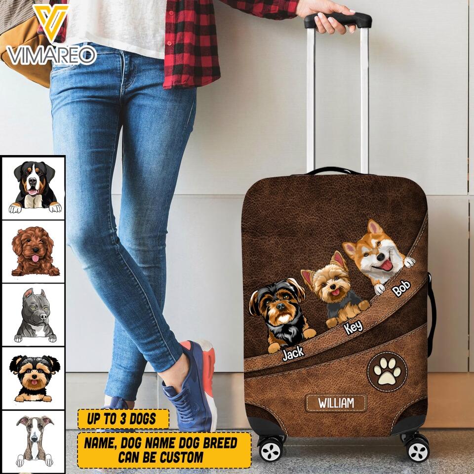 Personalized Dog Lovers Luggage Cover Printed NQVQ0605