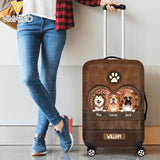 Personalized Dog Lovers Heart Luggage Cover Printed NQVQ0605